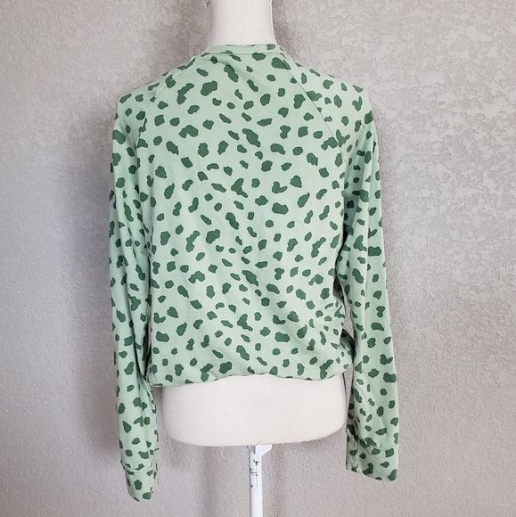 Sundry green leopard print size Small sweatshirt - Picture 4 of 6